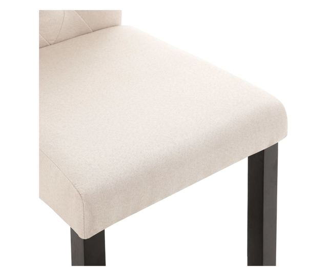 Jedilni stoli, 2 kosa, kremni, tekstil