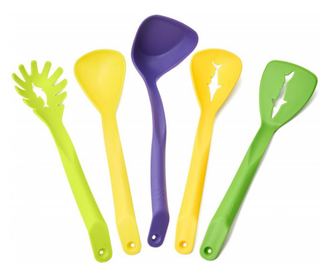 Set ustensile pentru bucatarie, 5 piese, material nylon, multicolor