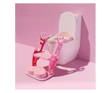 Scara cu reductor WC si olita pentru fete culoarea roz