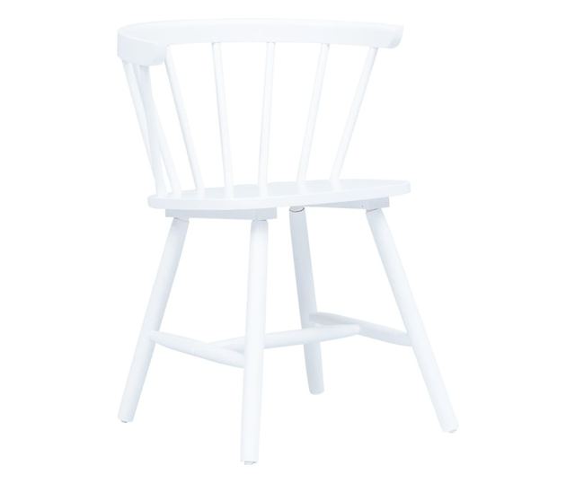 Kuhinjske stolice, 4 kom., bijele, masivno drvo hevea