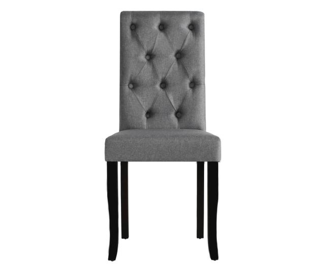 Vrtljivi jedilni stoli, komplet 4, temno sivi, blago