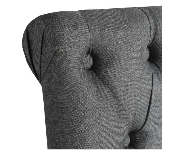 Vrtljivi jedilni stoli, komplet 4, temno sivi, blago