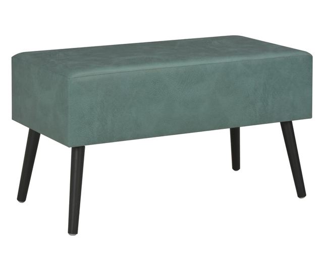 Stolić za kavu, morsko zelena, 80 x 40 x 46 cm, eko koža