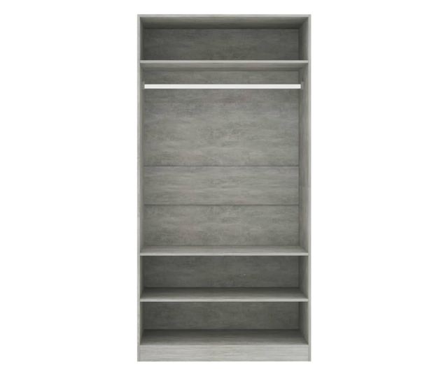 Ormar siva boja betona 100 x 50 x 200 cm od iverice