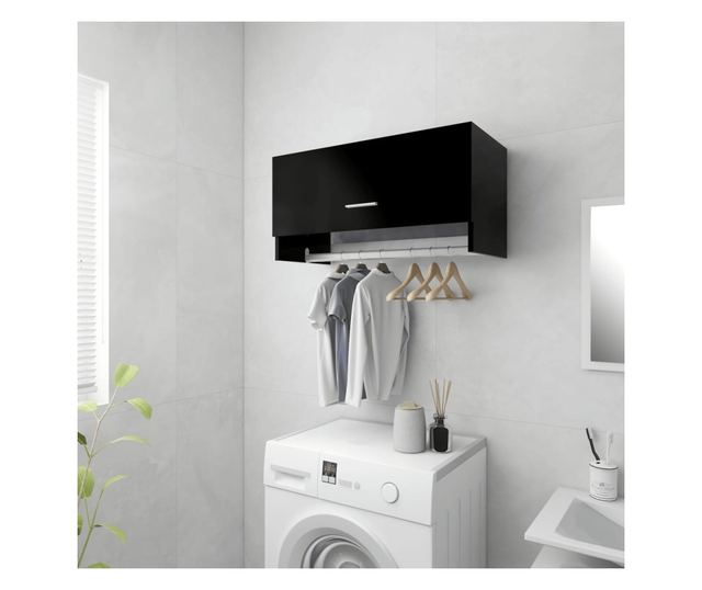 Ormar crni 70 x 32,5 x 35 cm od iverice