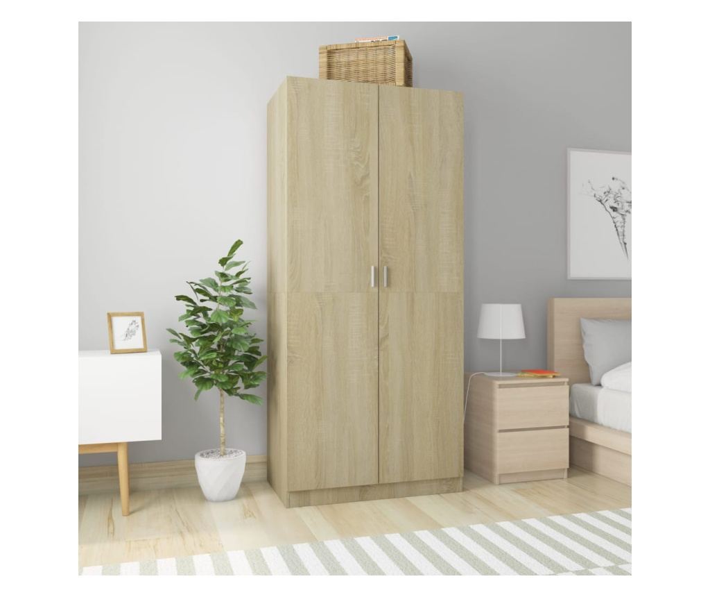 Гардероб, дъб сонома, 90x52x200 см, ПДЧ - 7