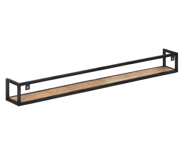 2 db tömör újrahasznosított fa fali polc 160 cm