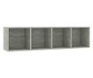 betonszürke könyv-/TV-szekrény 143 x 30 x 36 cm