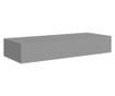 Nástenná zásuvková polica sivá 60x23,5x10 cm MDF