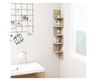 Sonoma tlgy sarokpolc, 20x20x127,5 cm, laminlt forgcslap
