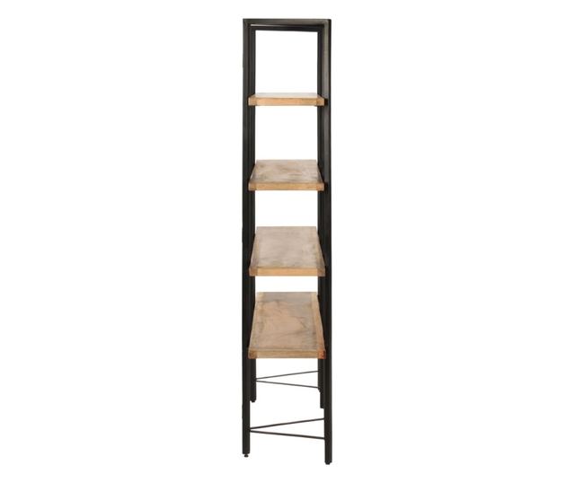 4 szintes tömör mangófa könyvespolc 160 x 35 x 160 cm