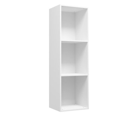 Библиотека/ТВ шкаф, бяла, 36x30x114 см, ПДЧ