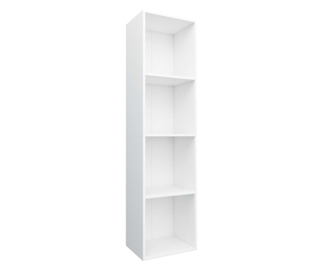 Библиотека/ТВ шкаф, бяла, 36x30x143 см, ПДЧ