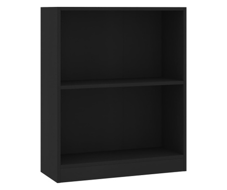 Етажерка за книги, черна, 60x24x74,5 см, ПДЧ