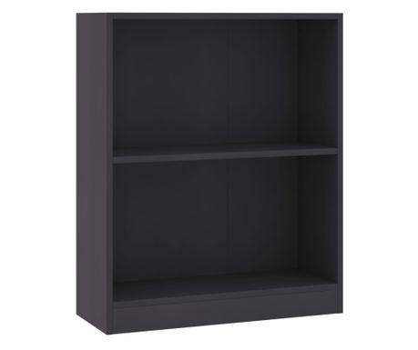 Етажерка за книги, сива, 60x24x74,5 см, ПДЧ