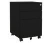 Mobilni ormarić za spise, crni, 39x45x60 cm, čelik