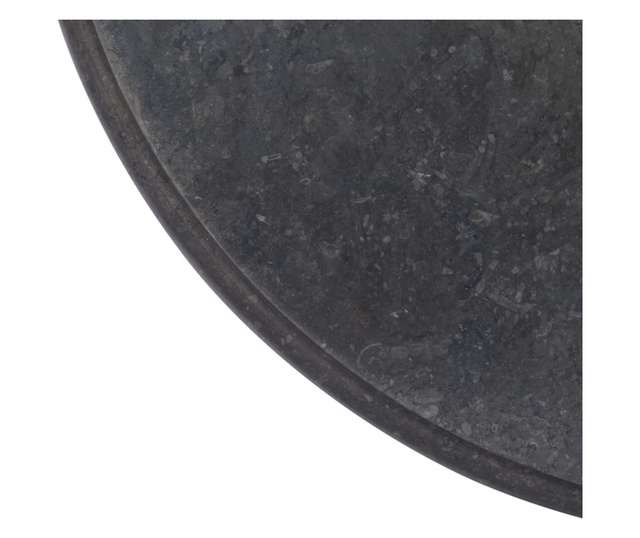 Blat do stołu, czarny, Ø70 x 2,5 cm, marmur