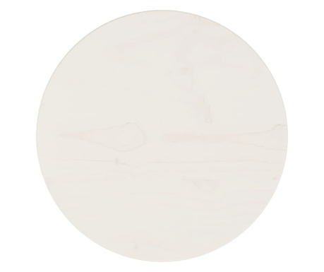 Blat de masa, alb, Ø30x2,5 cm, lemn masiv de pin
