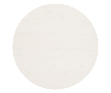 Επιφάνεια Τραπεζιού Λευκή Ø90 x 2,5 εκ. από Μασίφ Ξύλο Πεύκου