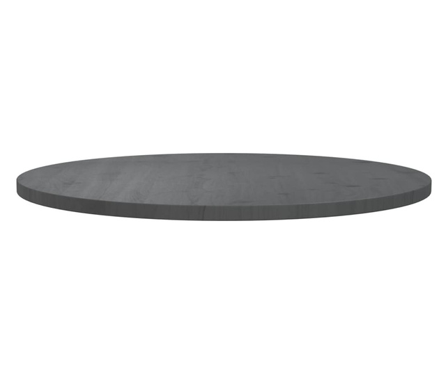Blat de masă, gri, Ø80x2,5 cm, lemn masiv de pin