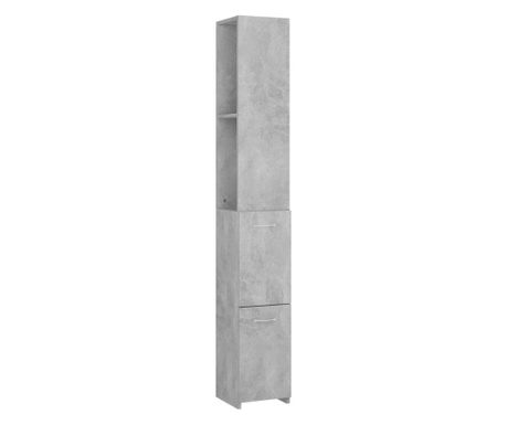 betonszürke forgácslap fürdőszobaszekrény 25x25x170 cm