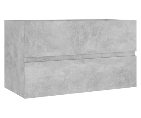 betonszürke forgácslap mosdószekrény 80 x 38,5 x 45 cm