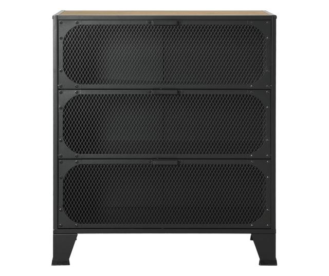 Ormarići za pohranu 2 kom rustično smeđi 72x36x82 cm metal/MDF