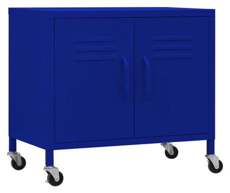 Шкаф за съхранение, нейви синьо, 60х35х49 см, стомана