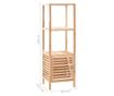 Dulap depozitare baie, 39,5x35,5x123 cm, lemn de nuc masiv
