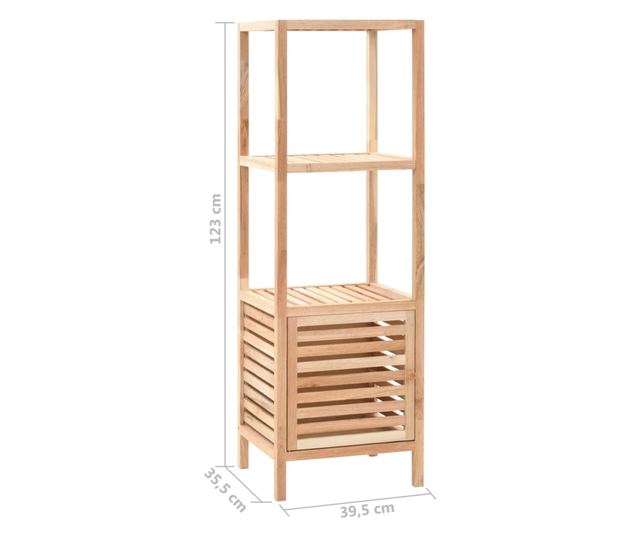 Dulap depozitare baie, 39,5x35,5x123 cm, lemn de nuc masiv