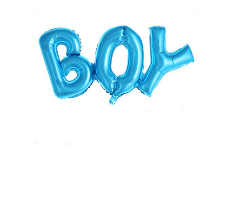 Balon litere Boy dimensiune 90 x 35 cm , bleu, doty
