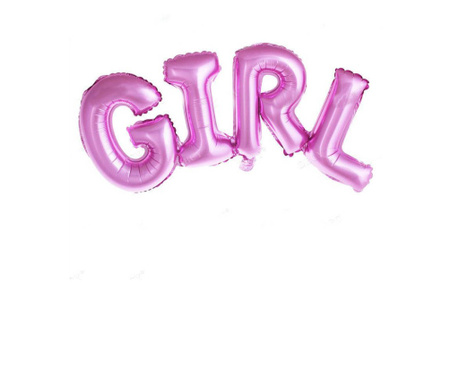 Balon litere Girl, dimensiune 90 x 35 cm , roz, doty