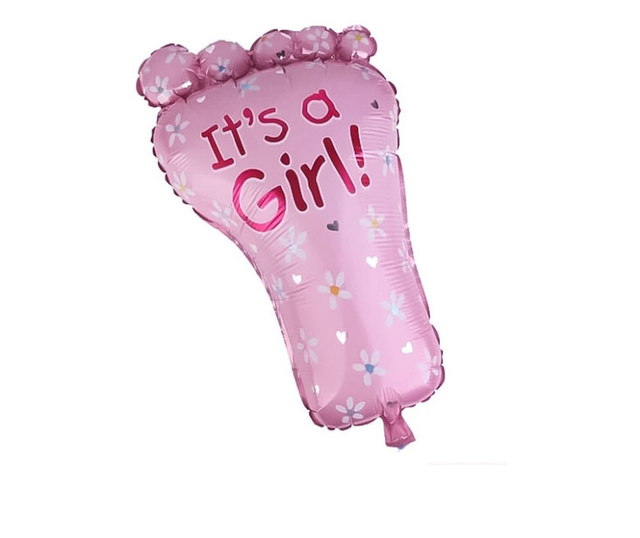 Balon folie pentru petrecere, Baby Pink Feet, roz, 75 cm, Doty