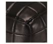 Crna vreća za sjedenje, 40 x 40 x 40 cm, prirodna kozja koža