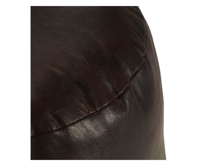 Tamno smeđa fotelja, 60 x 30 cm, prirodna kozja koža