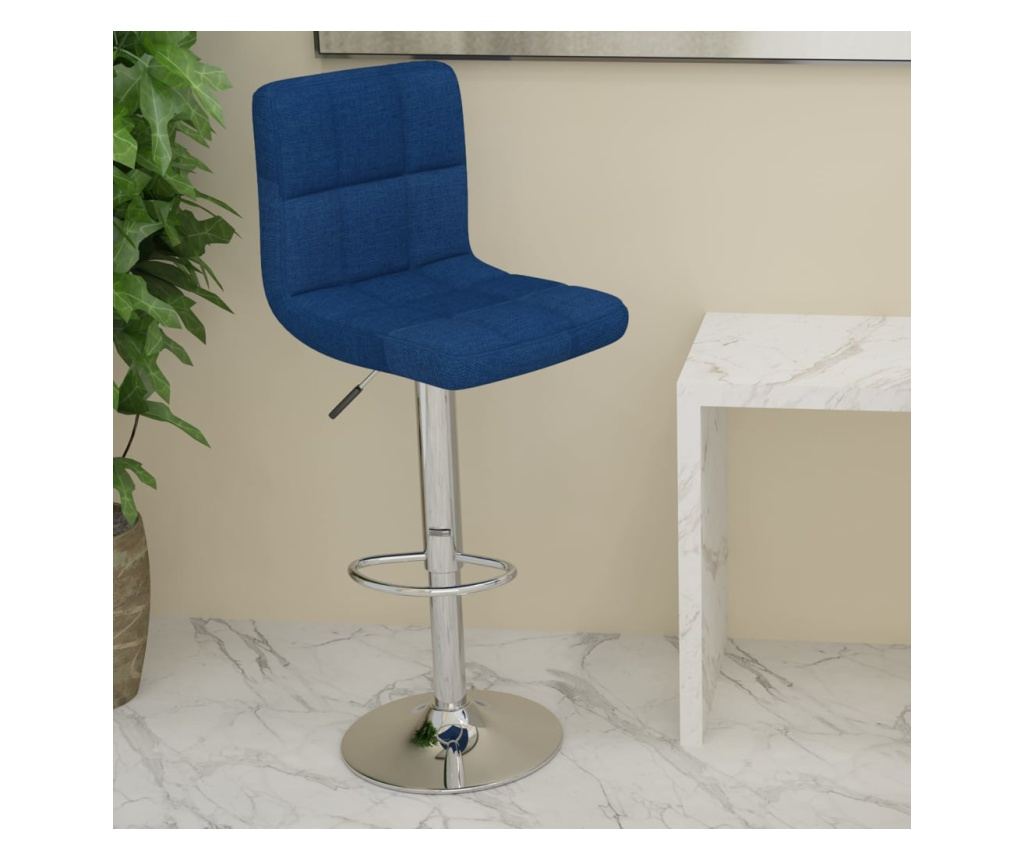 Barski stol, moder, tekstilni material - 2