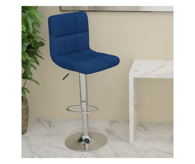 Barski stol, moder, tekstilni material