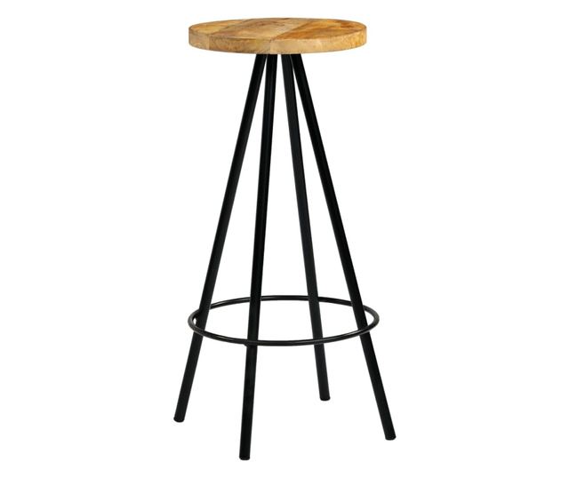 Scaune de bar, 2 buc., lemn masiv de mango