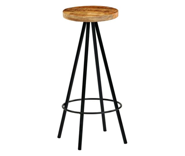 Scaune de bar, 2 buc., lemn masiv de mango