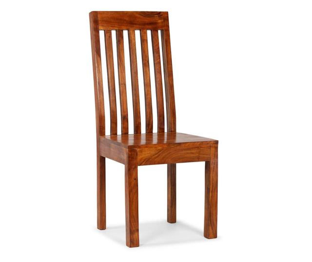 Jedilni stoli 2 kosa trden les medene barve, moderno