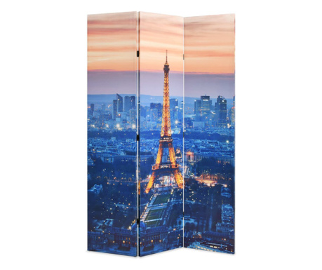Сгъваем параван за стая, 120x170 см, нощен Париж