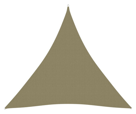 Parasolar, bej, 4,5x4,5x4,5 m, țesătură oxford, triunghiular