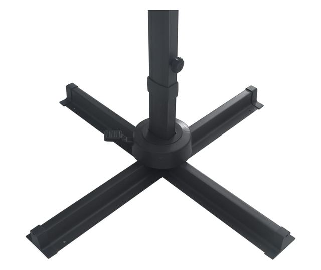 Konzolni suncobran s LED svjetlima 400 x 300 cm bordo