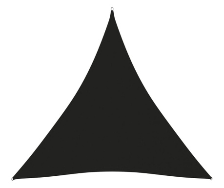 Senčno jadro oksford blago trikotno 4x4x4 m črno