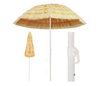 Umbrelă de plajă, natural, 240 cm, stil hawaiian