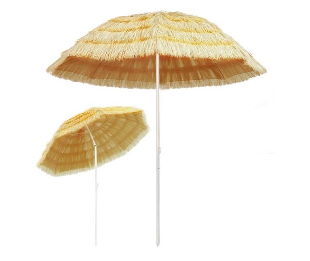 Umbrelă de plajă, natural, 240 cm, stil hawaiian