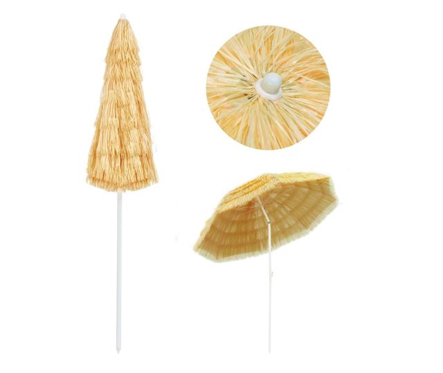 Umbrelă de plajă, natural, 240 cm, stil hawaiian