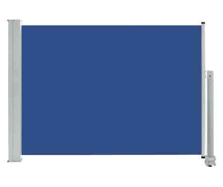 Copertină laterală retractabilă de terasă, albastru, 80x300 cm