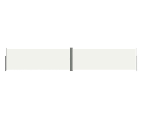 Zwijana markiza boczna na taras, kremowa, 180 x 1000 cm