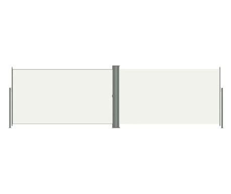 Zwijana markiza boczna na taras, kremowa, 180 x 600 cm